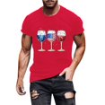 thumbnail image 2 of Atkumj Independence Day Tee Shirts for Men Fashion Short Sleeve Print Graphic Tee Casual Summer Round Neck Patriotic Tees for 4th of July Party S, 2 of 6