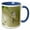 Blue/White, variant on 3drose, Tufted Titmouse, Baeolophus Bicolor, in Live Oak Tree, Florida, 15oz Mug