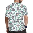 thumbnail image 2 of Wukai Bears and Tropical Leaves Print Men's Short-Sleeved Mesh T-Shirt,Quick-Dry Short Sleeve Workout T-Shirt-X-Large, 2 of 8