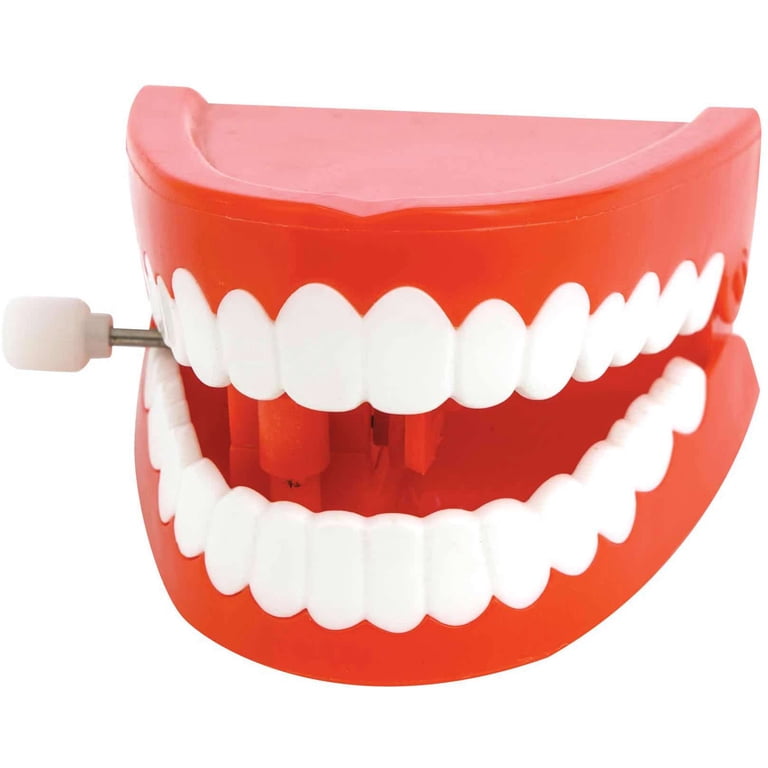 Schylling Wind Up Chattering Teeth, ABS Plastic Dental Toy, 1 pc