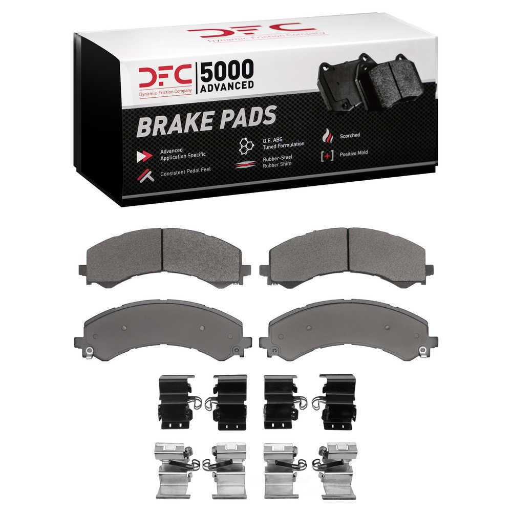 Dynamic Friction Company 1551-2405-01 DFC 5000 Advanced Brake Pads - Semi Metallic and Hardware Kit