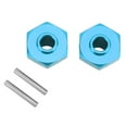thumbnail image 2 of 2 acopladores hexagonales de aluminio para ruedas RC de repuesto de 17 mm para coche RC ARRMA 1/8 (azul), 2 of 14