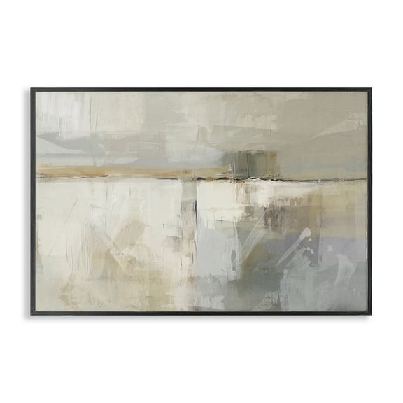 Stupell Industries Shimmering Meadow Abstract Abstract Painting Black Framed Art Print Wall Art, 18 x 12