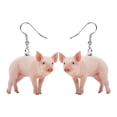 thumbnail image 1 of Pendientes acrílicos con forma de cerdo, 1 of 6