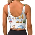 thumbnail image 3 of Naloa Gnome Camping Fishing Sports Bras for Women, High Support Bra with Removable Pads, Comfortable - Small, 3 of 9