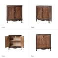 thumbnail image 5 of Tina's Home Farmhouse 2-Door Accent Cabinet with Adjustable Legs, 34" Tall Rustic Storage Cabinet for Living Room, Entryway, Walnut, 5 of 9
