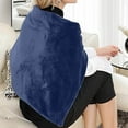 thumbnail image 5 of Heated Throw Blanket Shawl Pad USB Heated Shawl Electric Blanket Plush Flannel Blankets With 3 Heat Level Setting For Car Office Home Travel 100x70cm, 5 of 8