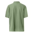 thumbnail image 5 of LRGSHF Men's Short Sleeve Button Down Shirts Palm Tree Tops Summer Basic Soft Tropical Beach Blouse with Chest Pocket Breathable Lightweight Vacation Shirt, 5 of 5