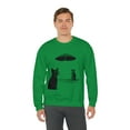 thumbnail image 5 of Cats with a UFO Unisex Heavy Blend™ Crewneck Sweatshirt, 5 of 7