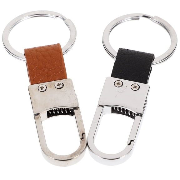 Niceauty 2Pcs Multi-Functional Key Holders PU Material Convenient Keychain for Daily Use