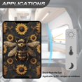 thumbnail image 5 of FUIALDOLG Sunflower Bee RV Door Window Shade Cover - RV Blackout Window Cover with UV Protection and Privacy Features (17.3x26 in) Half-Fold Design, Reflective Silver Coating, 5 of 7