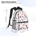 thumbnail image 4 of Daiia Tulips Flowers School Backpack for Men Women, Unisex Large Waterproof Bookbag Schoolbag Casual Daypack for High School/College/Teens/Travel/Work Black, 4 of 8