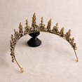 thumbnail image 4 of 1PC Rétro Couronne Strass Noir Incrusté Couronne de Cheveux Élégant pour la Mariée Dame, 4 of 7