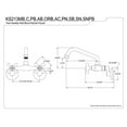 thumbnail image 2 of Nuvo Elements of Design ES2131X Wall Mount Kitchen Faucet with Cross Handle, Polished Chrome, 2 of 2