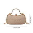 thumbnail image 3 of Bolso de mano de noche para mujer | Bolso con pedrería brillante y correa de cadena | Bolso de mano con cierre metálico para eventos formales, bodas, graduaciones y fiestas, 3 of 6