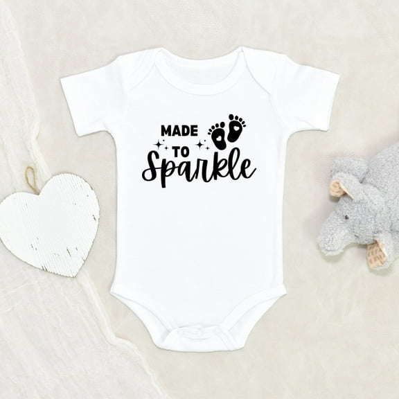 Newbabywishes - Funny Build to Sparkle Baby Clothes for Girls - Newborn Baby Clothes
