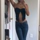 thumbnail image 1 of Chaleco Top bandeau para mujer, estilo sexy, ajustado, color sólido, ombligo expuesto, traje de calle Kuymtek Negro T S para Mujer, 1 of 9