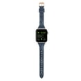 thumbnail image 5 of Dwitch Slim Soft Genuine Leather Strap Compatible with Apple Watch 38mm 40mm 41mm 42mm(Series 10), Fashion Canvas&Leather Hybrid Business Band Strap Fits for iWatch Series 10 9 8 7 6 5 4 3 2 1 SE,Blue, 5 of 7