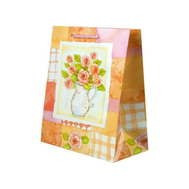 Kole Imports AF538-24 Roses Bouquet Moyen Cadeau Sac & 44; Rose - Pack de 24