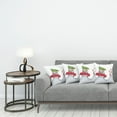 thumbnail image 3 of Ambesonne Christmas Throw Pillow Cover 4 Pack, Reindeer Family Noel, 16", Grey White, 3 of 7