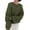 Army Green, variant on Womens Cable Knit Sweater Pullover Fall Outfits Crew Neck Long Sleeve Loose Fit Textured Pattern Soft Chunky Knitwear Top Army Green L
