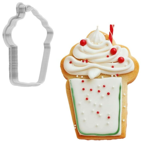 Christmas Festive Drinkware Cookie Cutter 4 Inch Made in USA by WONDERTORY