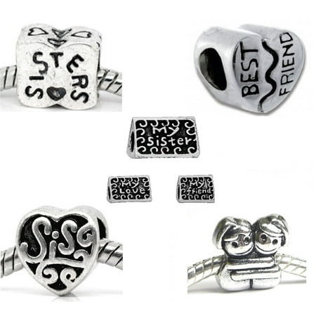 Buckets Of Beads Family Inspired Bulk Charms Sister Charm Bead Set Buckets Of Beads Family Inspired Bulk Charms Sister Charm Bead Set Compatible With Troll