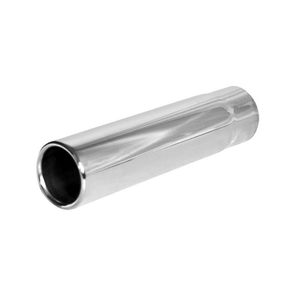 Brand New Polished Stainless Round Rolled Pencil Exhaust Tip 1 3/4" IN 2" Out