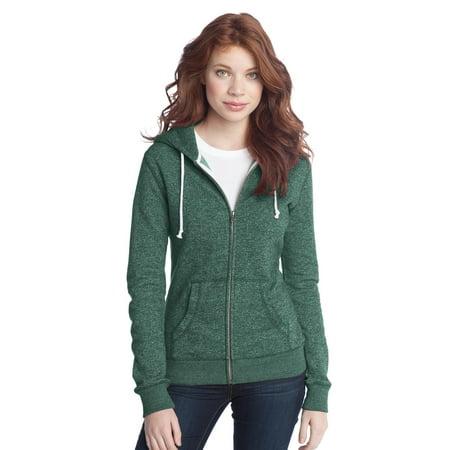 Juniors Fleece Hoodie - District - Juniors Marled Fleece Full-Zip Hoodie DT292