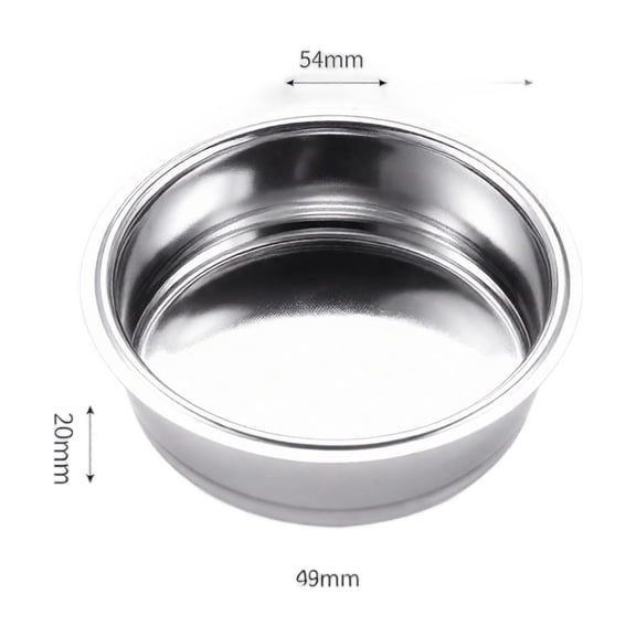 Stainless Steel Espresso Filter Basket, Replacement Portafilter Basket for Coffee Machines, Reusable Coffee Powder Bowl Filter, Espresso Accessory A
