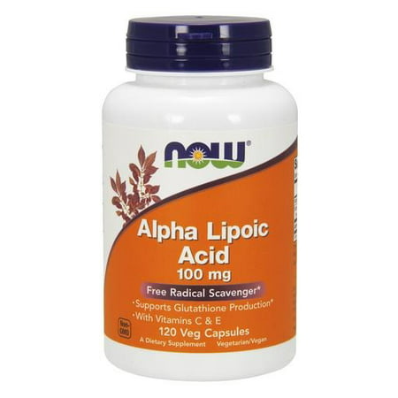 Acide alpha-lipoïque 100mg avec E & C NOW Foods 120 vcaps