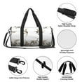 thumbnail image 6 of Fotbe Japanese White Cranes Pattern Foldable Sports Gym Bag with Wet Dry Pocket, Ultralight Travel Bag, Large Capacity Duffel Bag, Splash Proof Carry on Bag, Overnight Bag, Weekender Bag, 6 of 8