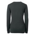 thumbnail image 3 of Women's Cutter & Buck  Charcoal New York Jets Helmet Logo Lakemont Tri-Blend V-Neck Pullover Sweater, 3 of 3