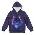thumbnail image 4 of Pzuqiu Cat Girls Sweaters Comfortable Warm Girls Sweatshirts Size 4-5 Stretchy Casual Hooded Sweatshirt Kids Soft Fall Outerwear Versatile for Kids and Toddlers, 4 of 7