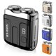 thumbnail image 1 of Mini afeitadoras portátiles para hombres, afeitadoras de doble cabezal magnéticas, resistentes al agua IPX7, recargables por USB, con un solo botón, afeitadoras eléctricas largas., 1 of 1