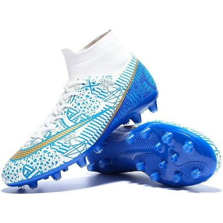 

Mens Soccer Cleats Outdoor Lightweight High-Top Training Boots Ground Athletic Football Boots Soccer Shoes for Men/Women