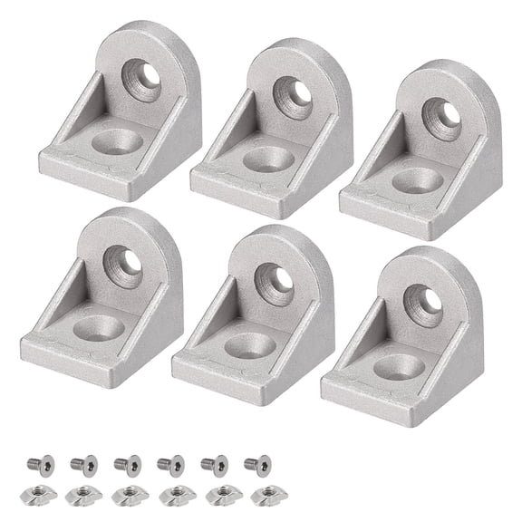 Angle Arbitrary Bracket Set, Corner L Connector for 4040 Series Aluminum Extrusion Profile , 6 Pcs