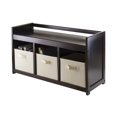 thumbnail image 2 of Pemberly Row Banc de Rangement 4Pc avec 3 Paniers en Espresso, 2 of 2
