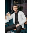 thumbnail image 5 of COOFANDY Men's Casual Slim Fit Cardigan Sweater Lightweight V Neck Button Down Knitted Cardigan Sweater, 5 of 7