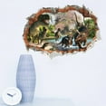 thumbnail image 3 of Pegatinas de pared de dinosaurios para niños, pegatinas de pared 3D aplastadas, decoración de pared extraíble para habitación de niños, dormitorio, sala de estar, 3 of 5
