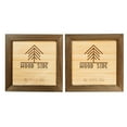thumbnail image 5 of Rustic Wooden Square Picture Frames 8x8 - Set of 2-100% Natural Solid Eco Wood with Real Glass for Wall Mounting and Tabletop Photo Frame - Brown, 5 of 8