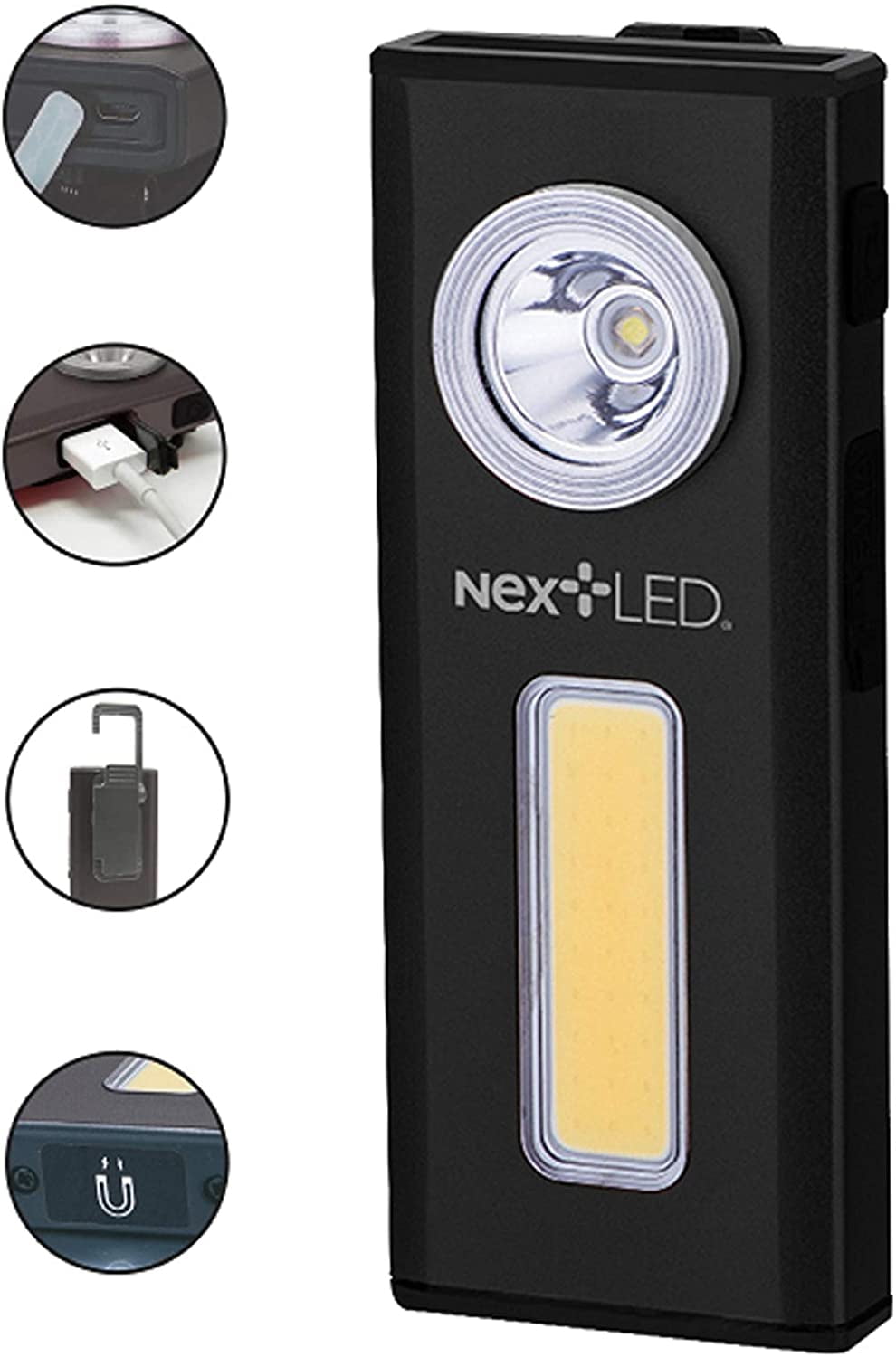Battery Powered Multifunction COB LED Slim Work Light Lamp Magnetic 10W Portable 