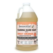 Beessential All Natural Bulk Foaming Hand Soap Refill, 64 oz Orange | Made with Moisturizing Aloe & Honey - Made in the USA