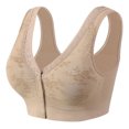 thumbnail image 2 of Byworldtasic Women Front Snap Closure Wireless Bra Floral Lace Wide Strap Comfort Bralette Everyday Ladies Plus Size Bra, 2 of 5