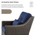 thumbnail image 6 of CHITA 2-Piece Outdoor Gray Wicker Swivel Glider Chair with Cushion, Blue, 6 of 9