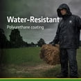 thumbnail image 3 of John Deere 3-Piece Rain Suit, Waterproof Rain Jacket and Pants Set with Adjustable Hood, Black, Large, 3 of 9