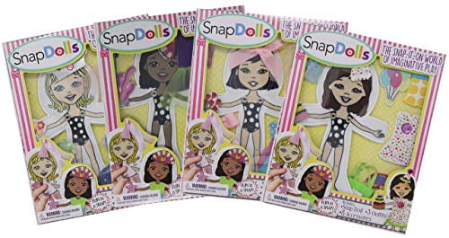 Cloe SnapDolls Cloth Dress Up Paper Dolls for Pretend Play and Hand Eye Coordination