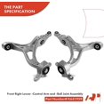 thumbnail image 5 of A-Premium 4Pcs Front Suspension Kit Lower Control Arm Sway Bar Link Compatible with Mercedes-Benz GL320 ML320 2007-2009 GL350 2010-2012 GL450 2007-2012 GL550 2008-2012 ML350 ML450 ML500 ML550, 5 of 9