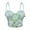 Mint Green, variant on Women's Spaghetti Strap Cami Crop Tops Floral Beaded Corset Bustier Top Built Pads Slim Fit Lace Up Backless Bodice Shapewear Mint Green S