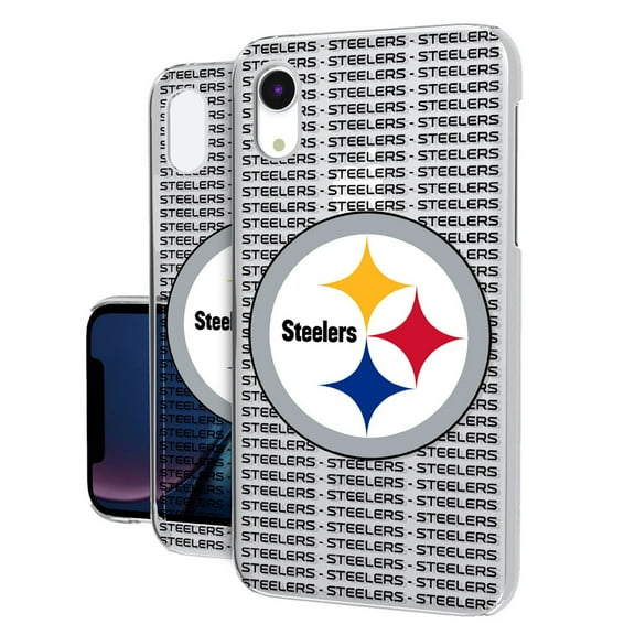 Pittsburgh Steelers iPhone Clear Text Backdrop Design Case